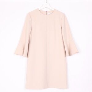 Tibi Bell Sleeve Shift Dress Neutral Size 6 | Work to Cocktail